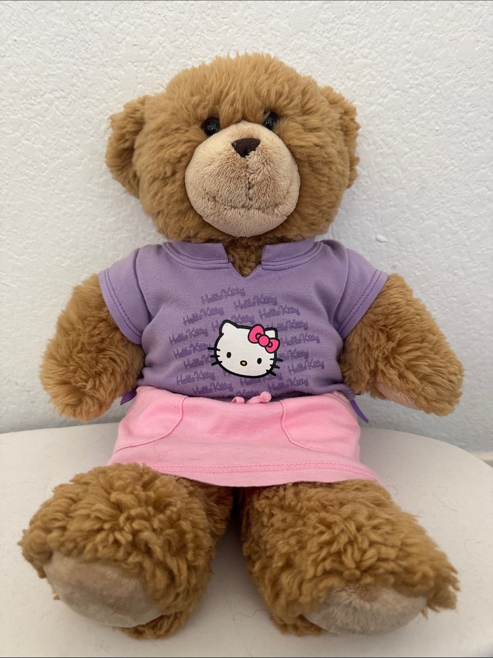 Build A Bear Hello Kitty Brown Stuffed Plush Teddy Bear Outfit Soft Cuddly Gift
